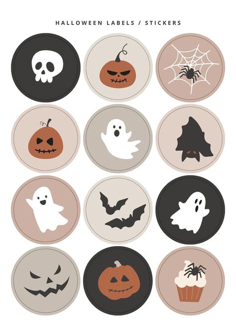 Templates Halloween Cake Toppers Printable, Halloween Stickers Printable, Cute Halloween Stickers, Halloween Classroom Decorations, Imprimibles Halloween, Mini Printables, Halloween Cake Topper, Halloween Worksheets, Halloween Classroom