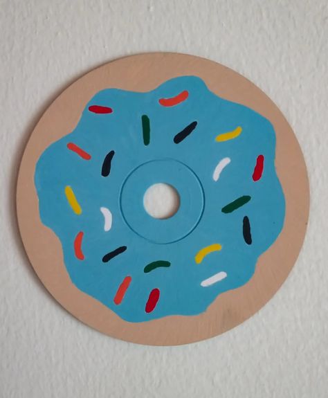 Ideas Para Pintar Cd, Ideas Para Pintar Cds, Ideas Para Pintar Discos, Cd Painting Ideas Easy, Cd Painting Ideas, Art Cd, Cd Idea, Cd Wall Art, Vinyl Art Paint