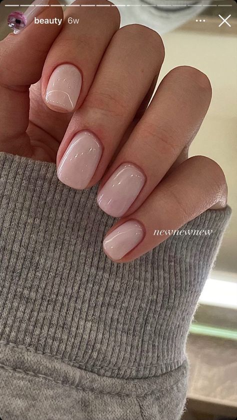 Ongles Rose Pastel, Milky Pink Nails, Pink Nails Opi, Turkey Nails, Kutek Disney, Milky Pink, Milky Nails, Pink Gel Nails, Subtle Nails