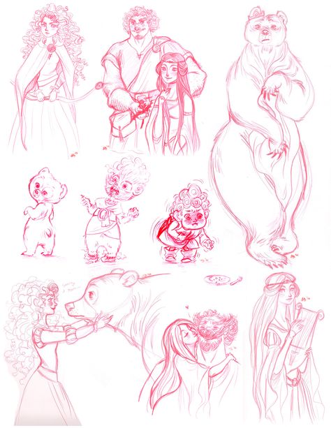 laurengedraws:  DRAW ALL THE BRAVE THINGS!  Surprisingly, I love drawing Fergus. He looks intimidating because he’s compiled of so many strange shapes, most especially that nose. Got some fluff in there, and a drawing based on another one I saw here somewhere of a younger Fergus and Elinor… I’ll link it if I ever find it again. My favorite is the triplets transforming! I wish they would’ve shown that in the film. Hilarious. Anyway, sketch sketch sketch, blah blah blah… BRAVE. Fergus And Elinor, The Triplets, Disney Brave, Merida Brave, I Love Drawing, Blah Blah Blah, Love Drawing, Disney Tattoos, Bear Art