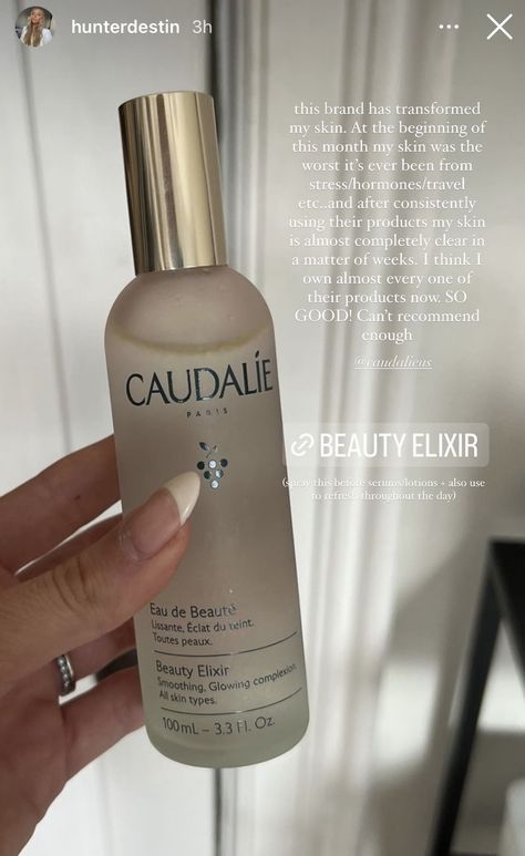 Caudalie Beauty Elixir, Haircare Tips, Beauty Elixir, Hobby Ideas, Basic Skin Care Routine, Shower Skin Care, Healthy Skin Tips, Face Mist, Body Skin Care Routine