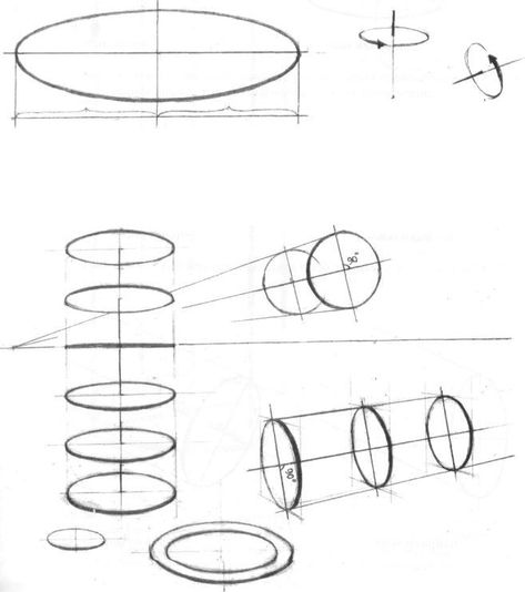 Sphere Drawing, Perspective Tips, Geometric Shapes Drawing, Geometric Volume, Perspective Sketch, Structural Drawing, Form Drawing, Perspective Drawing Lessons, Circle Drawing