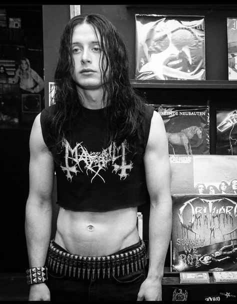 Daniel Desario, Metalhead Guy, Man With Long Hair, Rory Culkin, Mens Crop Top, Metal Boy, Goth Guys, Chaos Lord, Septième Art