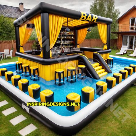 Why settle for ordinary when you can turn your backyard into an extraordinary oasis? Inflatable pool bars are here to shake things up, blending the ultimate relaxation of floating in the water with the fun of enjoying your favorite drinks. Imagine sitting in an inflatable pool while perched at a bar—yes, it’s as fabulous as … Bar For Party, Pool Bar Design, Pool Bars, Drinks And Snacks, Blow Up Pool, Family Bar, Bubble House, House Tent, House Backyard