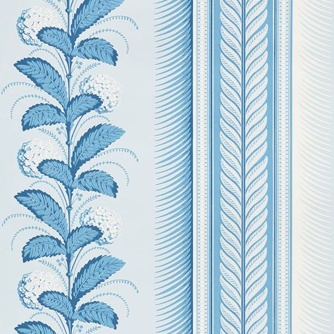 Schumacher - Wallcovering for Every Decor Schumacher Wallpaper, Large Scale Floral, Bathroom Design Inspiration, Luxury Wallpaper, Floral Stripe, Wallpaper Samples, Wallpaper Roll, Delft, Of Wallpaper