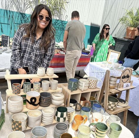 Market stall display Market Stall Display, Stall Display, Fair Display, Exhibition Ideas, Market Stall, Market Stalls, Craft Fair, Ceramics, Marketing