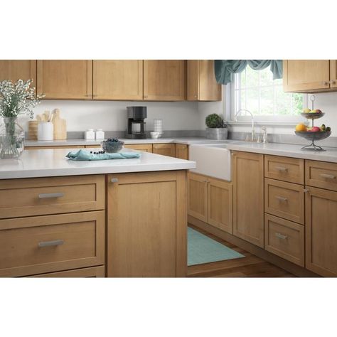 Brainerd Amity Satin Nickel Oval Cabinet Knob at Lowes.com Modern Cabinet Knobs, Cup Drawer Pulls, Black Drawer Pulls, Black Drawers, Transitional Cabinets, Traditional Cabinets, Handle Cabinet, Modern Cabinets, Diy Cabinets