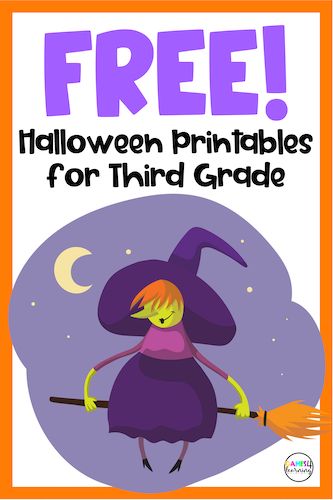 Grade 3 Halloween Activities, Math Or Treat 3rd Grade, Halloween Writing 3rd Grade, Halloween Ela Activities 3rd Grade, 3rd Grade Halloween Worksheets Free, Halloween Crafts Third Grade, Halloween Reading Activities 3rd Grade, Halloween Worksheets 3rd Grade, Halloween Party 3rd Grade