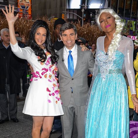 Pin for Later: The Good Morning America Crew Went All Out For Halloween This Year Miley Cyrus Costume, George Clooney Amal Alamuddin, George Clooney And Amal, Halloween Costumes 2014, Amal Alamuddin, George Stephanopoulos, Best Celebrity Halloween Costumes, Celebrity Halloween, Celebrity Halloween Costumes