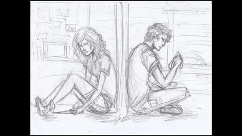 Breakup Sketch Ideas, Breakup Drawing Reference, Toa Fanart, Phoenix Artwork, Back Drawing, Abstract Painting Diy, Team Leo, Couple Sketch, Magnus Chase