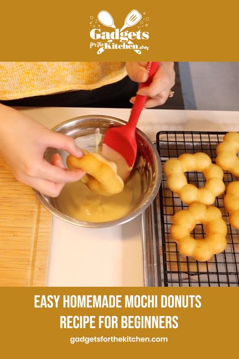 Gluten Free Mochi Donut, Mochi Doughnut Recipe, Mochi Donut Recipe, Mini Donut Maker Recipes, Homemade Mochi, Mochi Donuts Recipe, Donut Maker Recipes, Mini Donut Maker, Donuts At Home