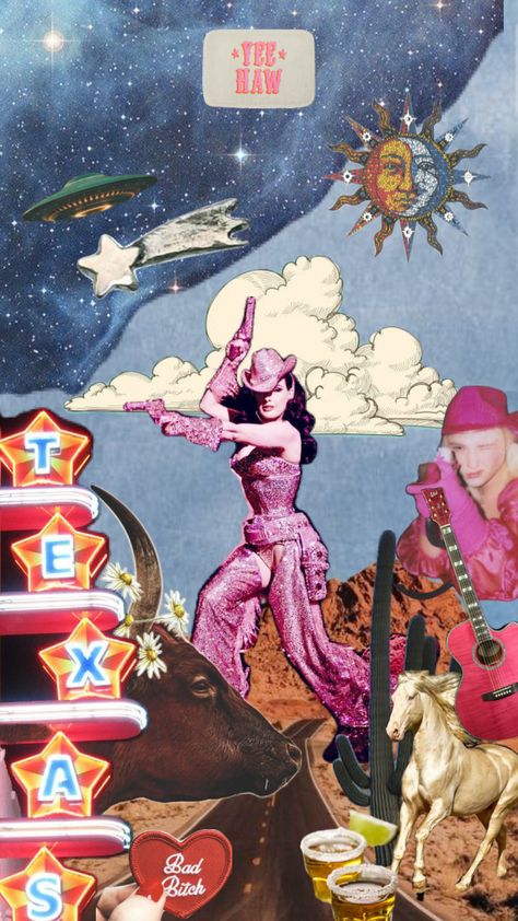 #cowgirl #legendofacowgirlbyimanicoppola Cosmic Cowgirl Aesthetic, Space Cowgirl Aesthetic, Disco Cowgirl Aesthetic, Cowgirl Illustration, Cowgirl Wallpaper, Cosmic Cowboy, Cosmic Cowgirl, Cowboy Culture, Cowboys & Aliens