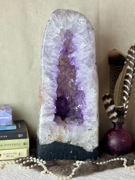 Light Purple Amethyst Cathedral, Polished Brazilian Amethyst Tower, Crystal Home Decor Amethyst Cathedral Decor, Cathedral Decor, Amethyst Cathedral, Crystal Home Decor, Sacramento California, Natural Art, Crystals In The Home, Purple Crystals, Negative Energy