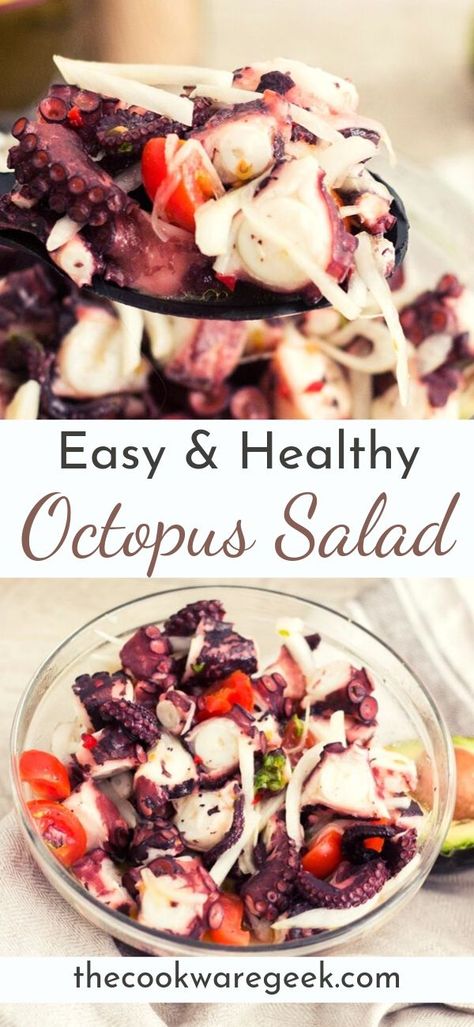 Portuguese Octopus, Octopus Salad Recipe, Salad Food Photography, Fine Dining Food, Octopus Recipes, Octopus Salad, Geek Food, Food Salad, Grilled Octopus