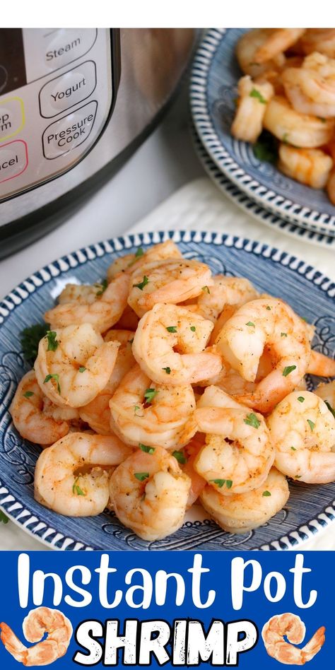 Shrimp Instant Pot Recipes, Instant Pot Shrimp, Instant Pot Steam, Potted Shrimp, Steamed Shrimp, Shrimp Scampi Recipe, Bbq Shrimp, Scampi Recipe, Shrimp And Rice