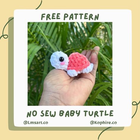 LMSartStudio | 🐢 Baby Turtle 🐢 It’s our No Sew Baby Turtle release day! This is a quick and easy NO-SEW pattern that is great for market prepping.… | Instagram Mini Turtle Amigurumi Free Pattern, Daisy Turtle Crochet, Crochet Mini Turtle Free Pattern, Crochet Patterns Turtle, Market Prep Crochet Patterns, Crochet Turtle Ideas, Mini Crochet Patterns Free, Free No Sew Crochet Patterns, Turtle Crochet Pattern Free