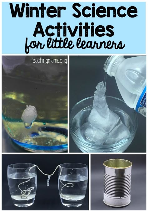 Winter Science Activities Packet for Little Learners - neat hands-on science activities about ice, frost, icicles and more! Hibernation Activities, Science Activities For Toddlers, Winter Science Activities, Teaching Mama, Winter Science, Preschool Science Activities, Kid Science, Preschool Winter, Winter Classroom