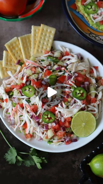 Food and Deals by Laura on Instagram: "Write “Recipe” for this 15 minutes dinner Mexican Crab Ceviche recipe. I used imitation crab which is very affordable and fantastic as you don’t have to cook it, it is ready to use so just chop the veggies. I was to distracted with my magic moment and totally forgot to marinate the onion first in the lime juice but I give you all the CORRECT instructions in my blog.   Google Food and Deals by Laura for fantastic authentic Mexican food made by a real Mexican!  https://foodanddealsbylaura.com/traditional-mexican-crab-ceviche-easy-appetizer-recipe/  🇲🇽 Acitrona primero la@cebolla en limón sal y pimienta mientras cortas todo lo demás para que agarre más sabor. Escribe RECETA en los comentarios y te mando este ceviche de jaiba o surimi que está listo en Ceviche Recipe Mexican Authentic, Crab Ceviche Recipe, Crab Ceviche, Dinner Mexican, 15 Minute Dinners, Authentic Mexican Food, Ceviche Recipe, The Onion, Authentic Mexican