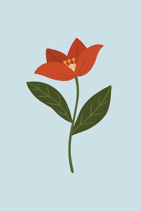 Blue botanical creamy background illustration | Premium PSD - rawpixel Printable Plastic Canvas Patterns, Red Lily Flower, Painting On Canvas For Beginners, Sky Illustration, Jobs In Art, Crocus Flower, Peach Background, Canvas For Beginners, Floral Illustration