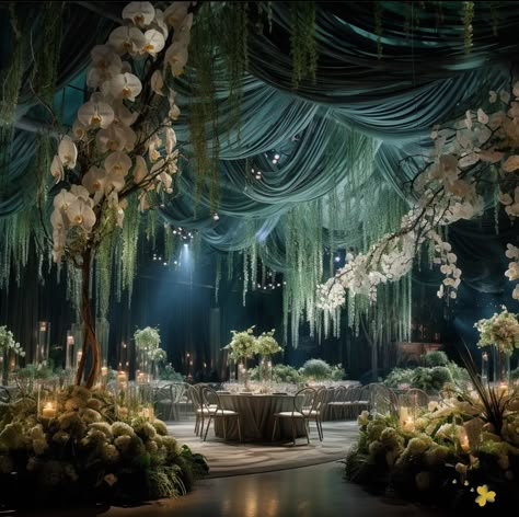 Debut Party Theme, Ethereal Decorations, Avatar Wedding, Siren Wedding, Ethereal Wedding Theme, Debut Theme Ideas, Forest Theme Wedding, Enchanted Forest Wedding, Dream Wedding Decorations