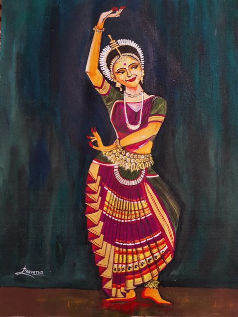 Odishi Dance Drawing, Navpreet Kaur, Dance Sketches, Dancing Poses Drawing, Indian Classical Dancer, Dancer Drawing, Musical Instruments Drawing, Bharatanatyam Poses, Dance Forms