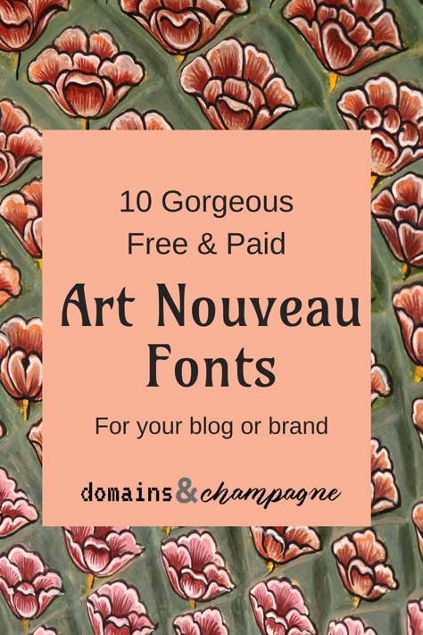 Check out these gorgeous and sophisticated Art Nouveau fonts. There are free and paid fonts on this list. Elevate your brand design, product design, or website design with elegant script and vintage typography. Art Nouveau Lettering Fonts, Art Nouveau Poster Modern, Graphic Design Art Nouveau, Raven Art Nouveau, Art Nouveau Font Alphabet, Art Neauveau Poster, Art Deco Fonts Free, Art Neauveau Font, Art Nouveau Product Design