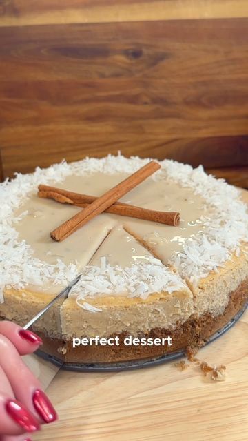 Coquito Cheesecake, Cheesecake Lovers, Best Cheesecake, Cracker Crust, Graham Cracker Crust, Graham Cracker Crumbs, Graham Cracker, Ground Cinnamon, Decadent Desserts