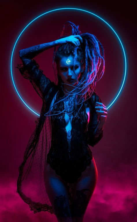 Evvi Art, Neon Cyberpunk, Neon Photography, Art Cyberpunk, Neon Noir, Cyberpunk Girl, New Retro Wave, Cyberpunk Aesthetic, Arte Cyberpunk