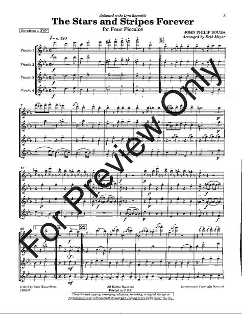 Piccolo Sheet Music, John Philip Sousa, Stars And Stripes, Piano Sheet Music, Music Stuff, Ukulele, Sheet Music, Stripes, Stars