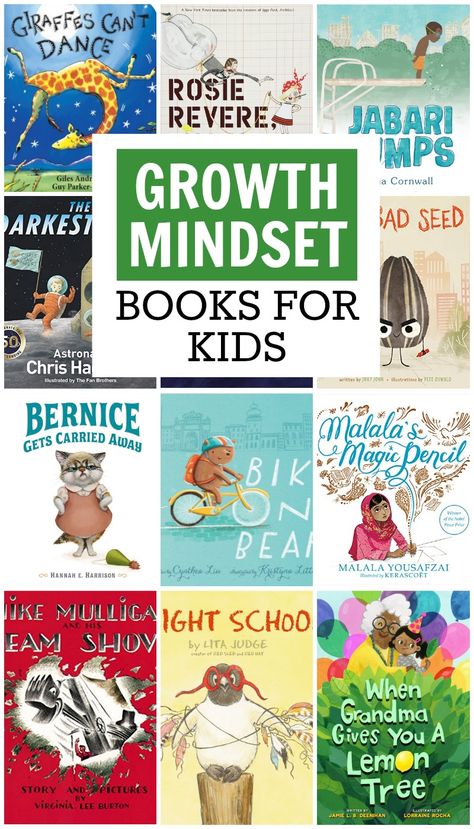 20 Growth Mindset Books for Kids - Everyday Reading Growth Mindset Books, Rosie Revere Engineer, Mindset Books, The Most Magnificent Thing, Growth Mindset Book, Growth Mindset For Kids, Giraffes Cant Dance, Mindset Activities, Learn To Swim