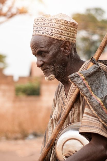 Free photo medium shot african man outdo... | Free Photo #Freepik #freephoto #senior #eldery #old #elderly African People, African Men, Free Photo, Free Photos, Diamonds, Stock Photos