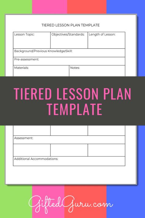 Yea! An editable tiered lesson plan template - word, pdf and Google doc versions. #differentiation #teaching #giftedguru Differentiated Lesson Plans, Elementary Lesson Plan Template, Teacher Leader, Lesson Plan Template, Daily Lesson Plan, Printable Lesson Plans, Classroom Strategies, Elementary Lesson Plans, Google Doc