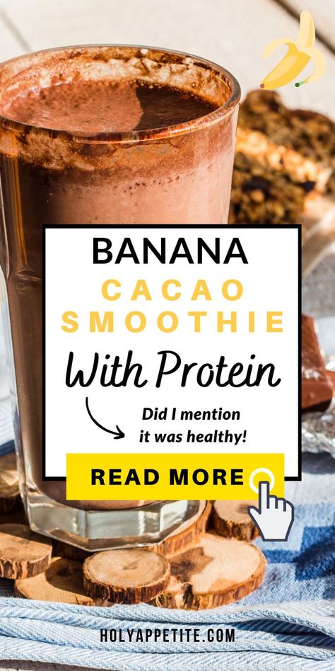 Smoothie With Cacao Powder, Cacao Banana Smoothie, How To Use Cacao Powder, Cacao Powder Smoothie Recipes, Cacao Powder Recipe Smoothie, Cacao Powder Recipe Healthy, Cacao Smoothie Recipes, Kachava Smoothie Recipes, Cocoa Powder Smoothie