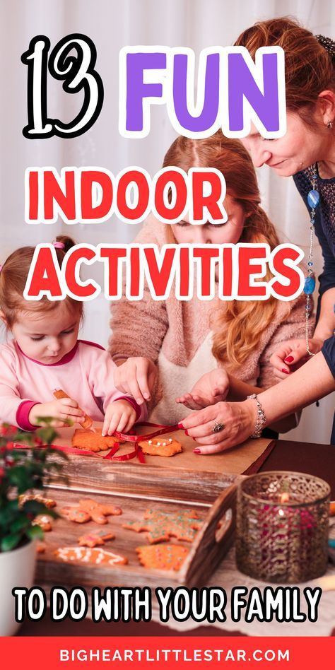 Enjoy fun-filled indoor activities with your family, even when it’s cold outside. From exciting family games to creative DIY projects, these ideas will keep kids and adults entertained. Perfect for chilly days, these activities will help you create lasting family memories without leaving the house. Indoor Family Activities, Family Fun Games, Family Games Indoor, Family Day Activities, Fun Indoor Games, Family Fun Night, Family Weekend Activities, Fun Things To Do Indoors Family Home Activities, Leisure Activities Ideas, Family Fun Night Ideas At Home, Family Indoor Activities, At Home Family Activities, Family Activities At Home, Family Day Activities, Cheap Family Activities, Indoor Games For Adults