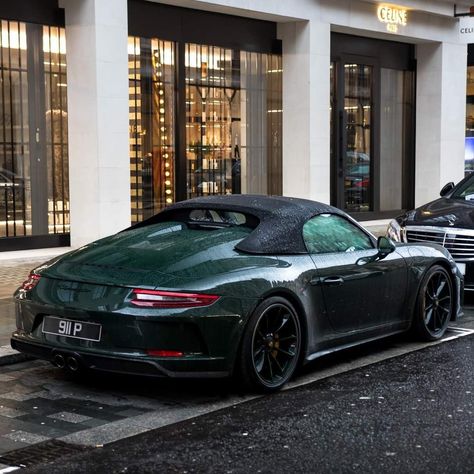 Brewster Green Porsche, Porsche Speedster, Porsche Colors, Porsche 550, Dream Car, Car Garage, Car Collection, Life Goals, Luxury Lifestyle