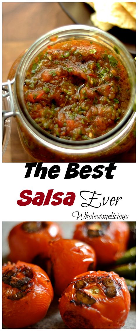 Not your average salsa. Authentic and real Mexican salsa made by charring your tomatoes and peppers. Delicious! Best Salsa, Authentic Mexican Food, Homemade Mexican, Mexican Salsa, Recipes Mexican, Food Meals, Homemade Salsa, Authentic Mexican, Carne Asada