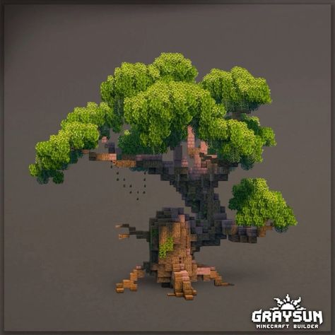 Avatar Tree Minecraft, Tree Builds Minecraft, Minecraft Azalea Tree, Large Tree Minecraft, Minecraft Trees Design Big, Minecraft Tree Trunk, Minecraft Willow Tree Design, Minecraft Oak Tree Design, Minecraft Fantasy Tree Design