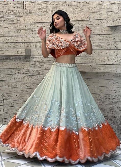 Indian Outfits Modern, Lehenga Saree Design, Haldi Outfits, Function Dresses, Simple Lehenga, Long Gown Design, Wedding Lehenga Designs, Indian Outfits Lehenga, Lehenga Designs Simple