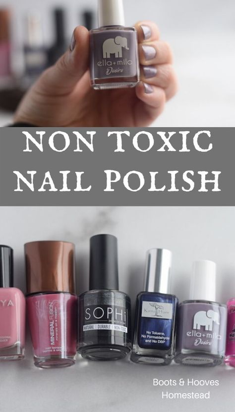 The Best non toxic nail polish brands reviewed. I tested a few brands and I'm sharing the best results and my favorite options. #nontoxic #naturalliving #nailpolish Nail Notes, Non Toxic Nail Polish, Organic Nail Polish, Homestead Blog, Nail Polish Hacks, Natural Nail Polish, Organic Nails, Zoya Nail Polish, Nail Polish Brands