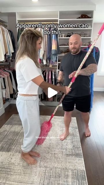 Why can’t guys do this!? 😂😂😂  Saw @kelleylorraine_ post this and immediately had to try!  #husbandandwife #relationshipmemes #... | Instagram Funny Couples Games, Couples Trends, Married Couples Having Fun, Funny Couple Images, Crazy Family Humor, Husband And Wife Dancing, Husband Wife Funny Videos, Funny Challenges, Silly Couples