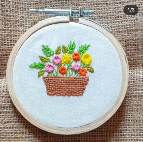 Embroidery flower basket ideas Flower Pot Embroidery Design, Flower Pot Embroidery, Basket Embroidery Design, Flower Basket Embroidery, Flower Bouquet Embroidery, Basket Embroidery, Embroidery Design Flower, Bouquet Embroidery, Basket Planters