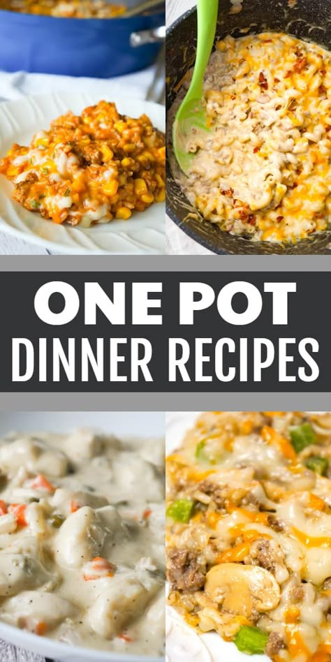 A variety of one pot stove top dinner recipes including chicken recipes, ground beef recipes, pasta recipes, rice recipes and more. Dinner Recipes On The Stove, Stove Top Dinners For Two, One Pot Dinners Beef, Quick Dinner Ideas Stove Top, Simple Stovetop Meals, Stove Top Meal Ideas, One Pot Ground Beef Recipes Easy Dinners, Meals To Cook On Stove Top, Stove Top Ground Beef Recipes Easy