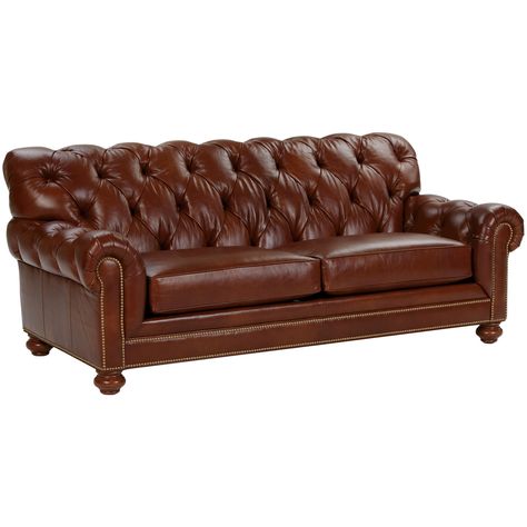 Chadwick Leather Sofa, Old English/Saddle - Ethan Allen US $3579 Trim Options, Luxury Sofas, Occasional Seating, Old Sofa, English Saddle, Types Of Sofas, Custom Sofa, Chesterfield Chair, Ethan Allen