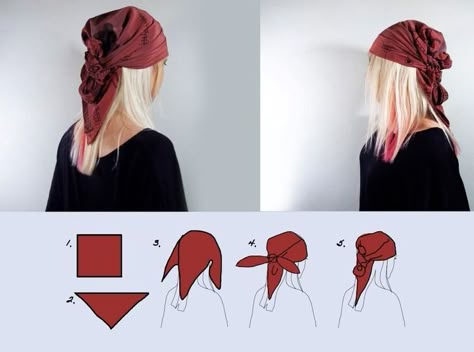 Diy Headscarf, Diy Head Scarf, Headscarf Ideas, Knot Ponytail, Ponytail Wrap, Hairstyles Beach, Hair Scarf Styles, Head Scarf Styles, Girl Beach