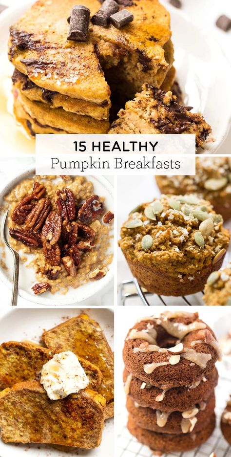 Here's 15 super healthy pumpkin breakfast recipes! Everything from oatmeal bowls, healthy homemade pancakes, easy green smoothies, and even from-scratch pumpkin bread! #pumpkinbreakfast #pumpkinbreakfastideas #pumpkinrecipes Pumpkin Breakfast Ideas, Healthy Pumpkin Breakfast, Christmas Recipes Dinner Main Courses, Tempting Food, Bowls Healthy, Appetizing Food, Pumpkin Breakfast Recipes, Healthy Pumpkin Bread, Pumpkin Breakfast