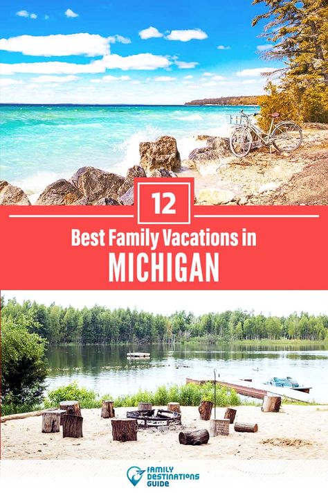 Midwest Family Vacations, Michigan Family Vacation, Things To Do In Michigan, Midwest Vacations, Best Family Vacation Spots, Michigan Road Trip, Michigan Summer, Michigan Vacations, Michigan Beaches