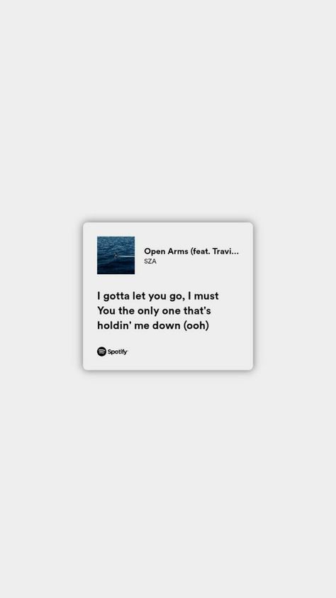 #spotify Open Arms Sza, Sza Spotify, Your The Only One, Open Arms, Travis Scott, Let It Be, Photography