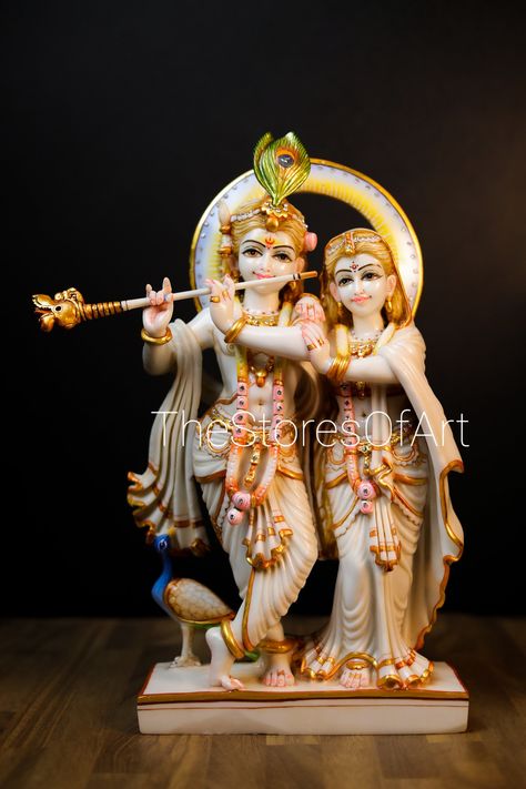 Goddess Radha, Happy Diwali Photos, Iskon Radha Krishna Murti, Vishnu Ji, Radha Radha, Divine Couple, Marble Radha Krishna Murti, Radha Krishna Murti Images, Radha Krishna Murti For Home