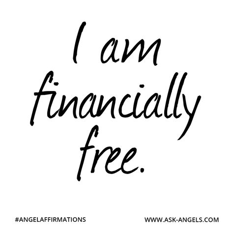 "I am financially free."  #angelaffirmations Vision Boarding, Vision Board Diy, Prosperity Affirmations, Health Affirmations, Financially Free, Wealth Affirmations, Abundance Affirmations, Manifestation Board, Money Affirmations