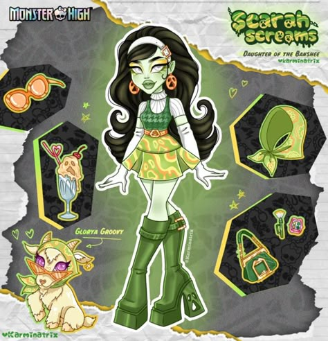 Monster High Ocs, Monster High Redesign, Monster High Oc, Finish The Drawing, Scarah Screams, Eah Oc, Pet Monsters, Arte Monster High, Monster High Pictures